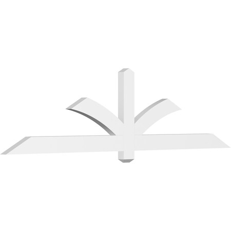 Ekena Millwork Redmond Architectural Grade PVC Gable Bracket, 84"W x 21"H x 2"D x 4"F, 6/12 Pitch GBP084X21X0204RED00